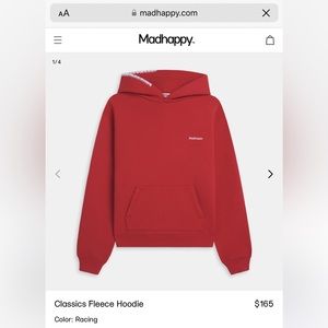 Classics fleece hoodie red madhappy